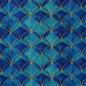 Preview: Romanitjersey Feinstrick Ornamente geometrisch Türkistöne